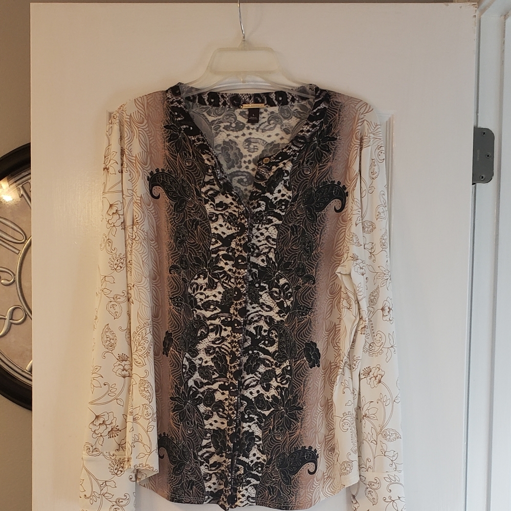 Dana Buchman button down blouse size L